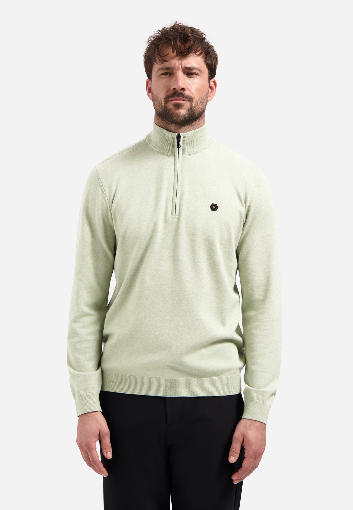 Timeless Basics Half Zip Jumper | Green