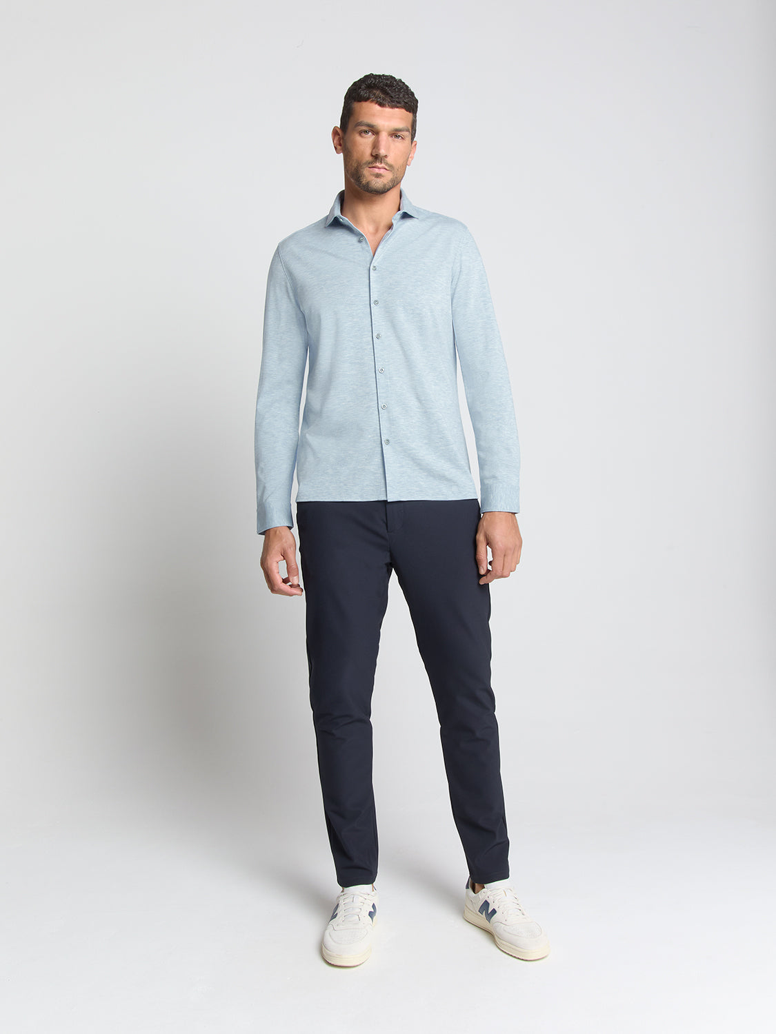 Timeless Basics Jersey Shirt | Dusty Blue