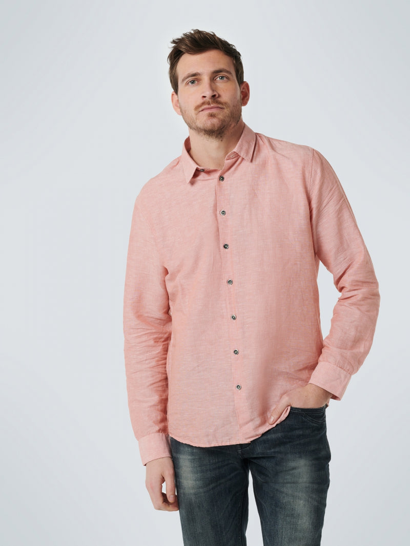Shirt Stripes With Linen Responsible Choice | Coral