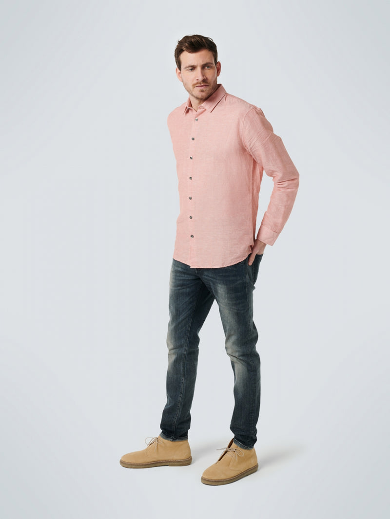 Shirt Stripes With Linen Responsible Choice | Coral