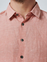 Shirt Stripes With Linen Responsible Choice | Coral