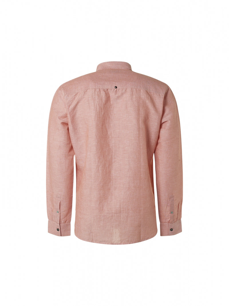 Shirt Stripes With Linen Responsible Choice | Coral