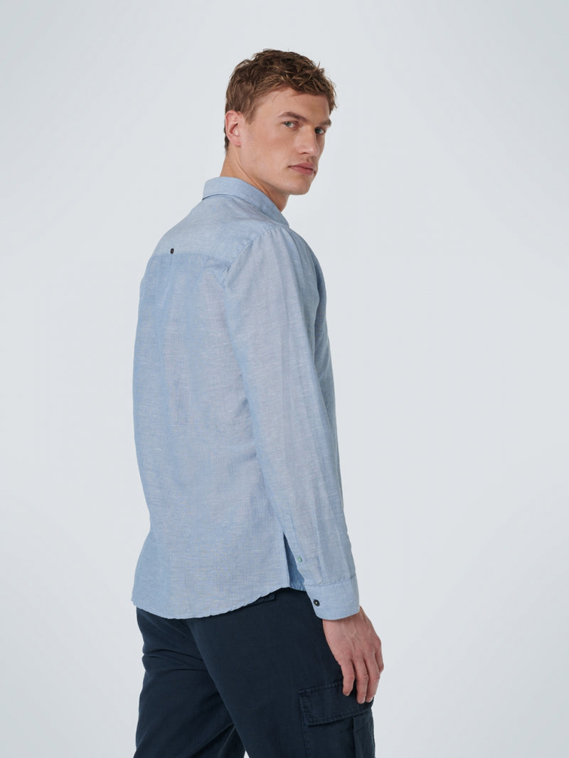 Shirt Stripes With Linen Responsible Choice | Washed Blue