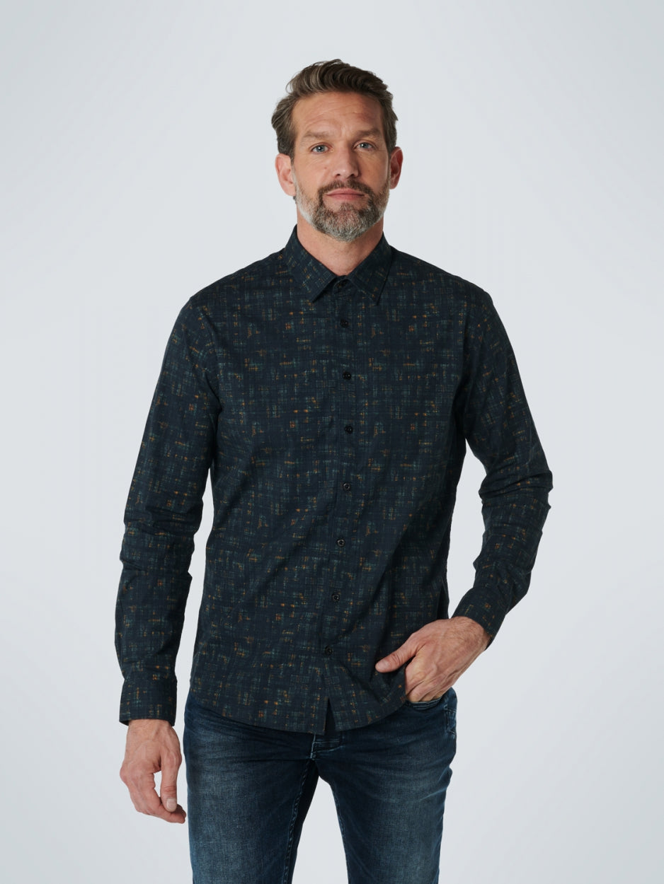 Shirt Stretch Allover Printed | Misty Green