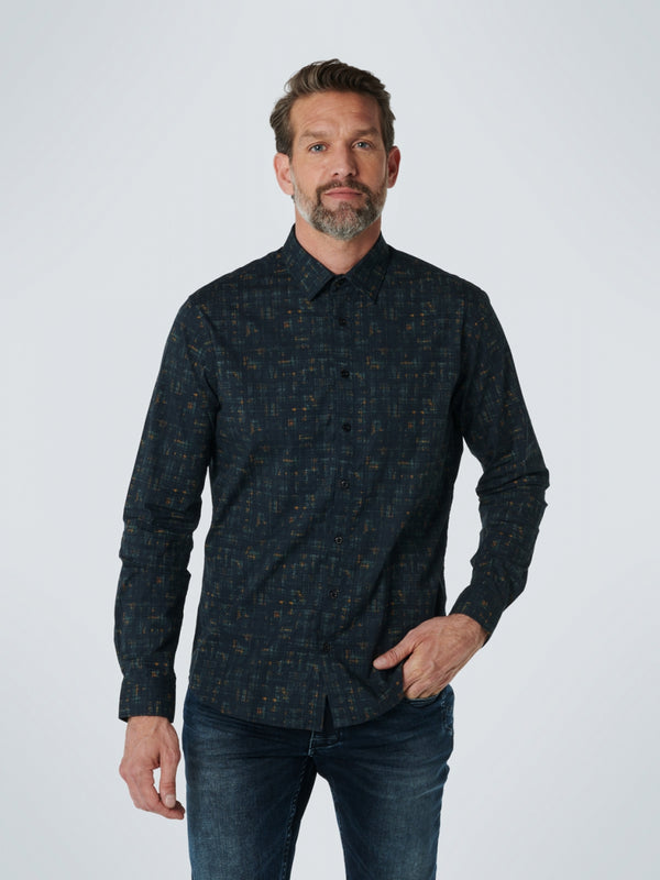 Shirt Stretch Allover Printed | Misty Green