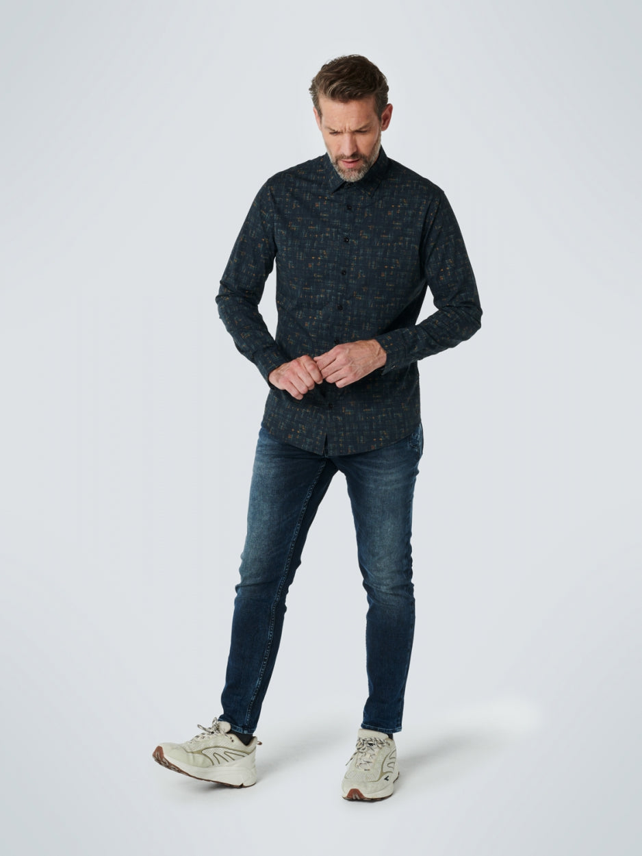 Shirt Stretch Allover Printed | Misty Green