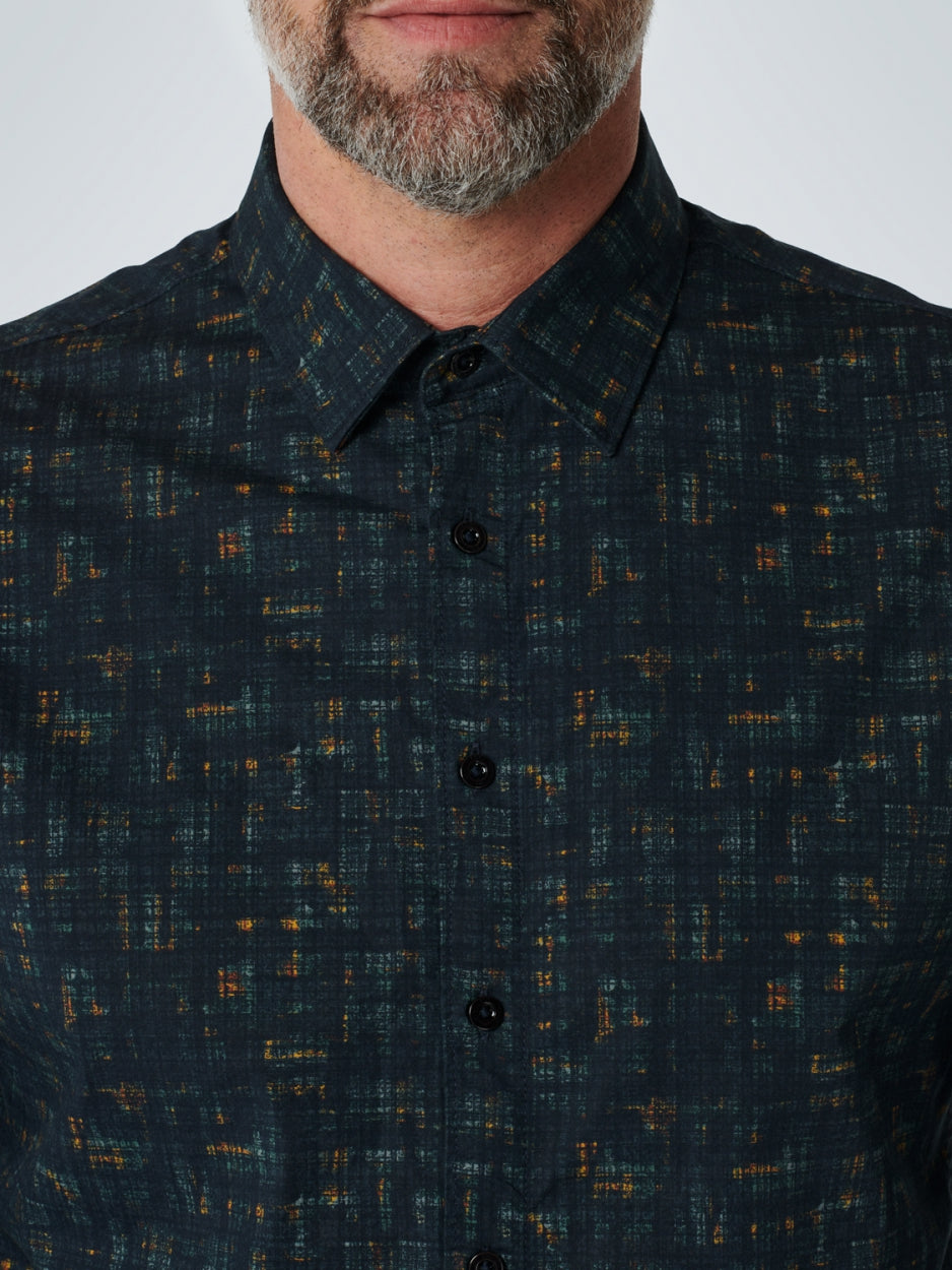 Shirt Stretch Allover Printed | Misty Green