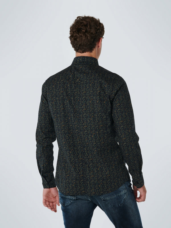 Shirt Stretch Allover Printed Responsible Choice | Black