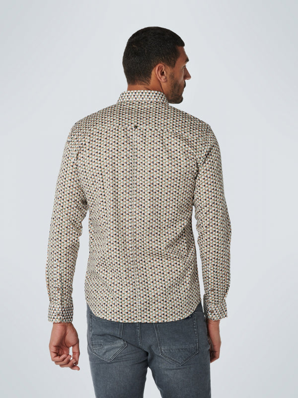 Shirt Stretch Allover Printed | White