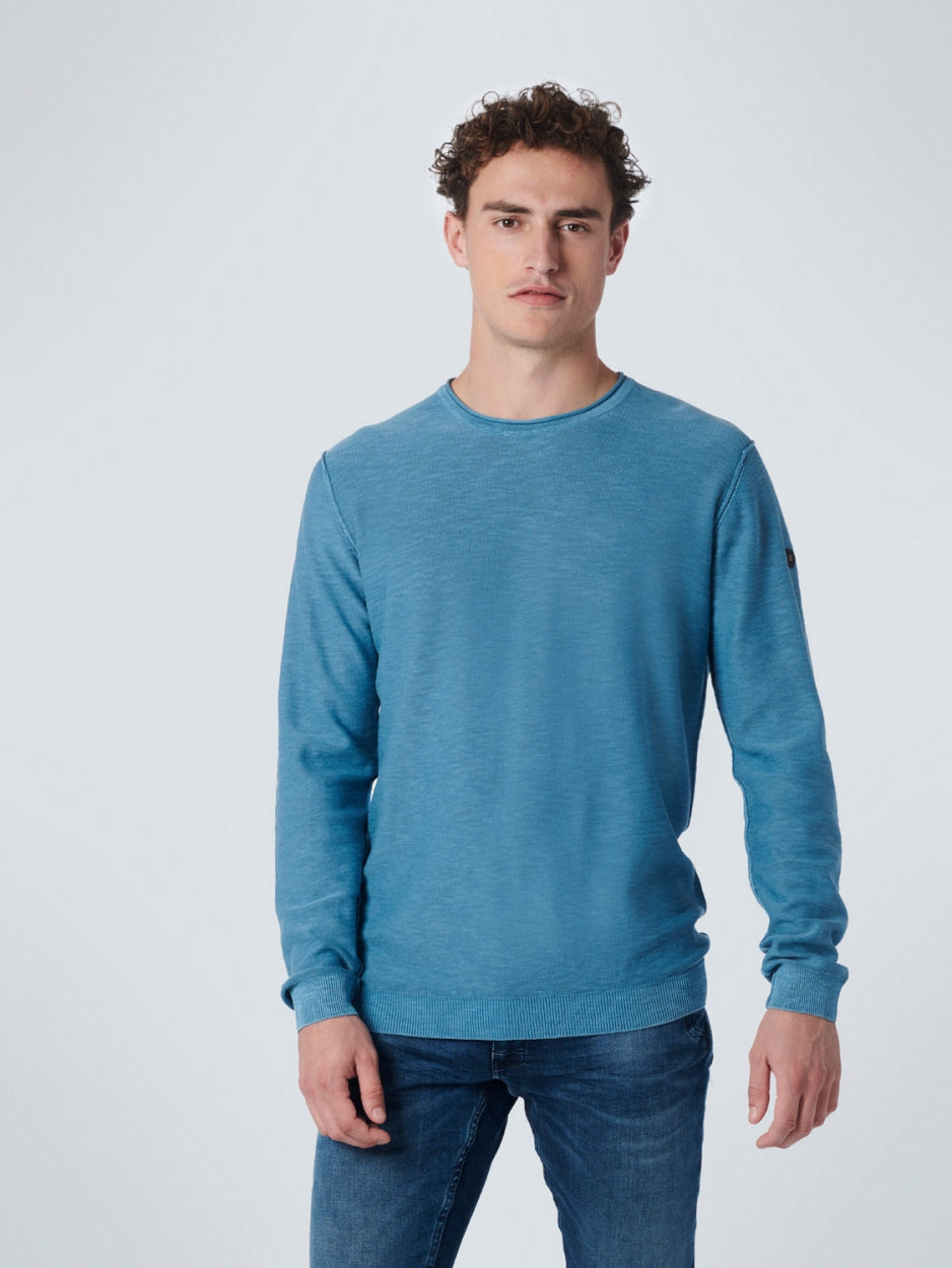 Pullover Crewneck Garment Dyed + Stone Washed | Blue