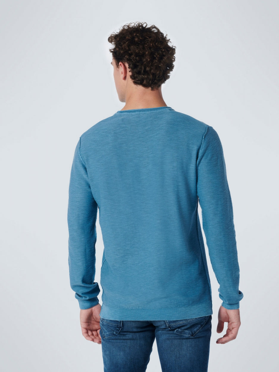 Pullover Crewneck Garment Dyed + Stone Washed | Blue
