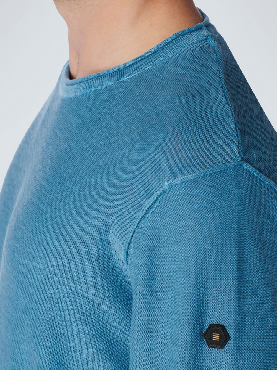 Pullover Crewneck Garment Dyed + Stone Washed | Blue