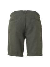 Short With Linen Garment Dyed Chino | Dark Seagreen