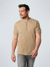 T-Shirt Granddad Garment Dyed + Stone Washed | Khaki