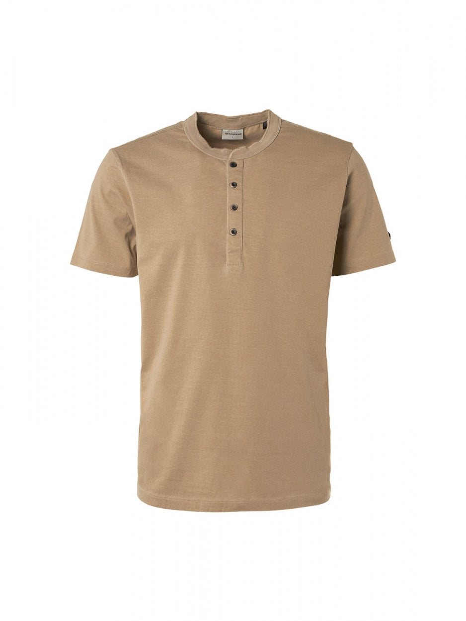 T-Shirt Granddad Garment Dyed + Stone Washed | Khaki