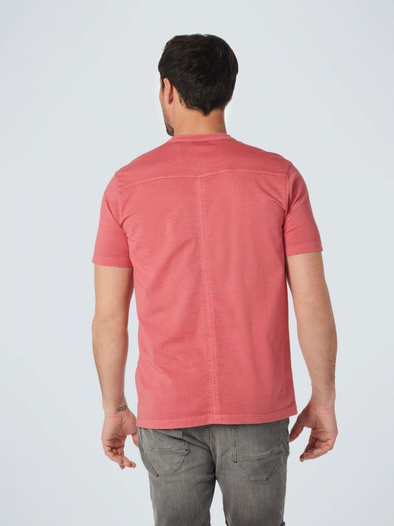 T-Shirt Granddad Garment Dyed + Stone Washed | Old Pink