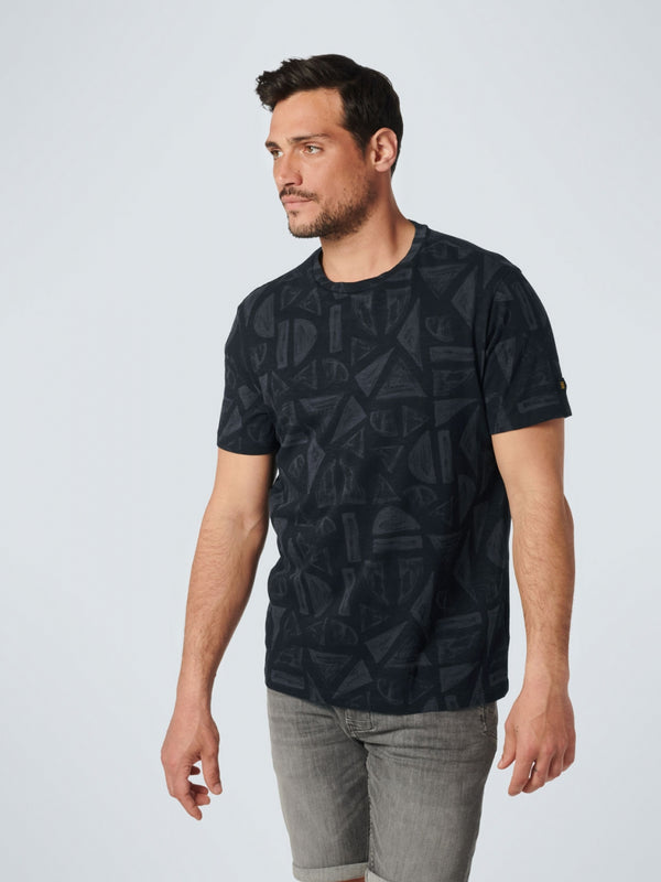 T-Shirt Crewneck Allover Printed Slub | Dark Night