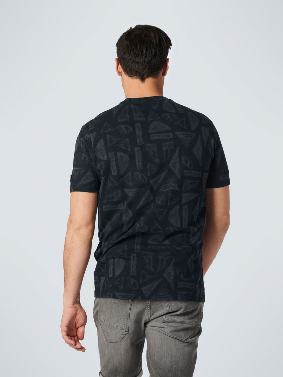 T-Shirt Crewneck Allover Printed Slub | Dark Night