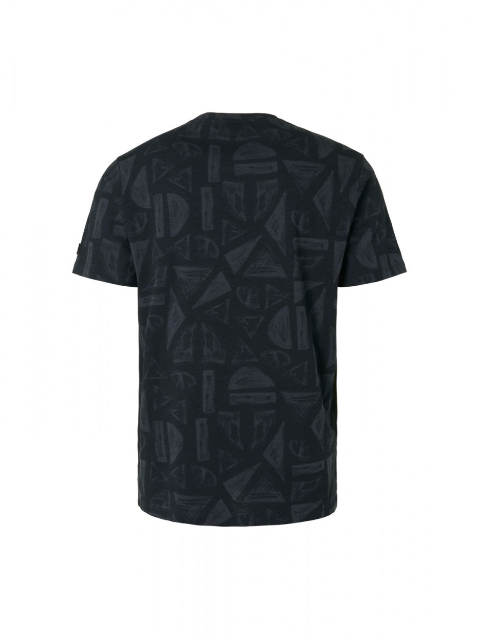 T-Shirt Crewneck Allover Printed Slub | Dark Night