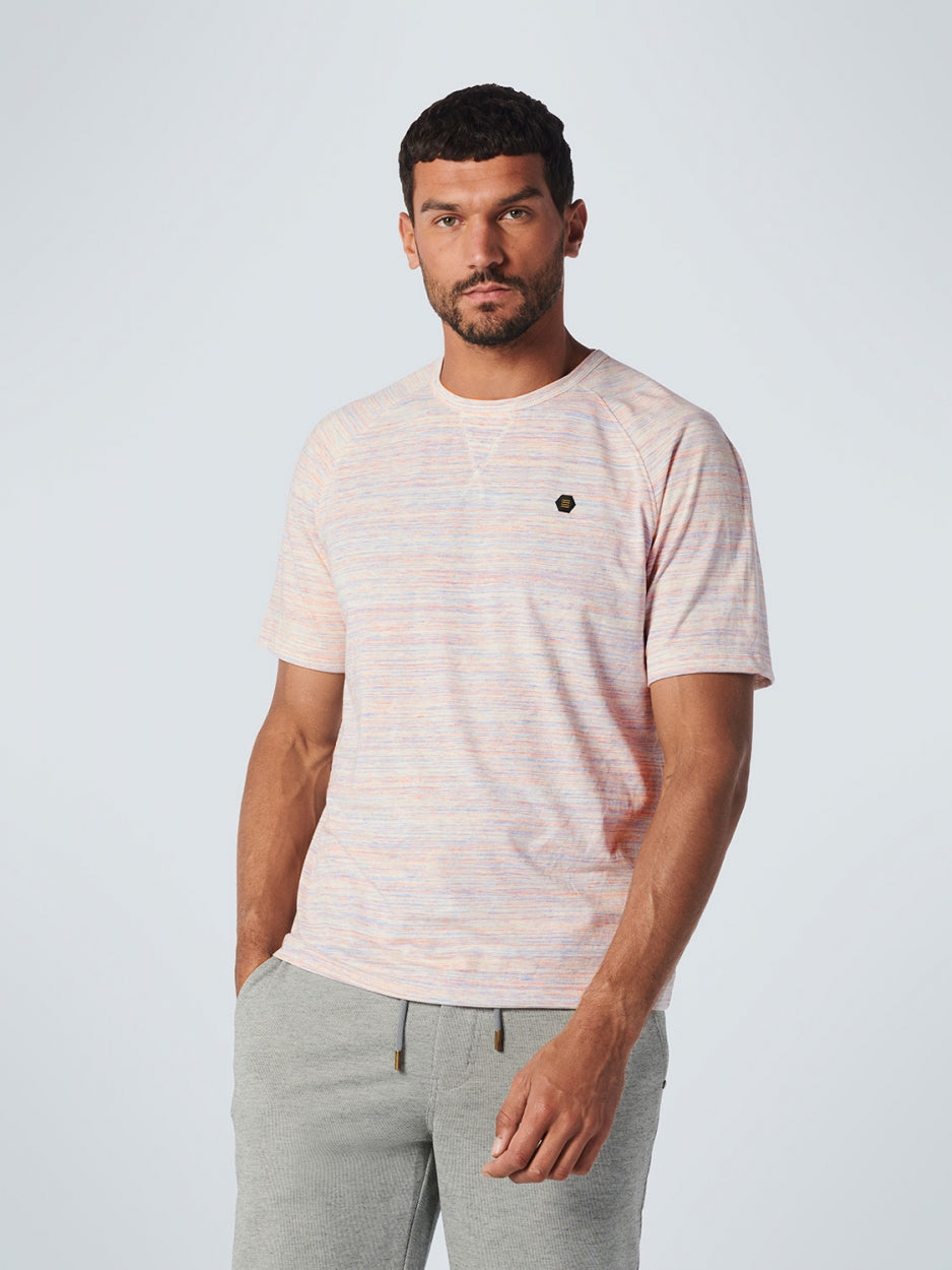T-Shirt Crewneck Multicoloured Melange | Cream