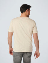 T-Shirt Crewneck Garment Dyed Print | Cream