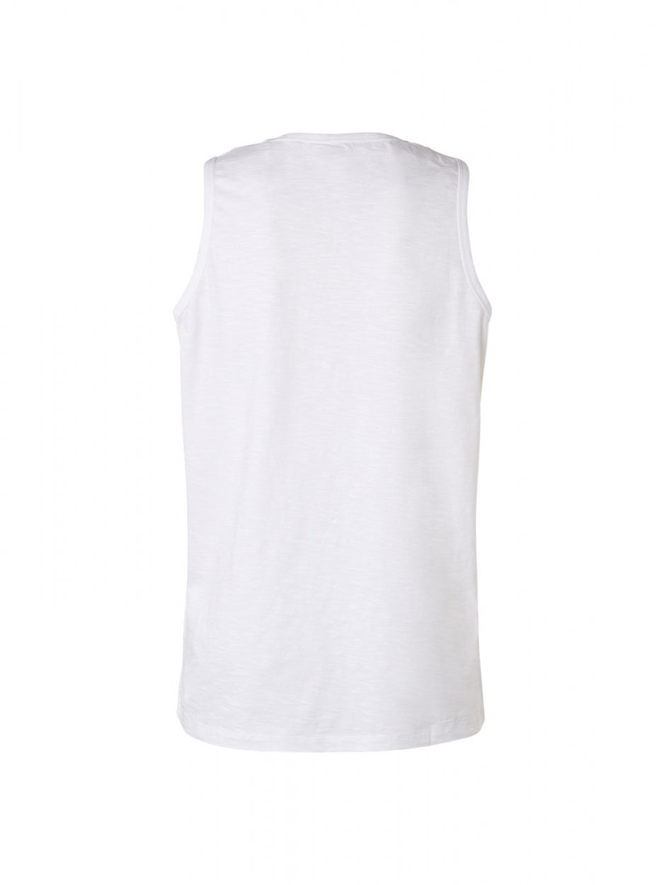 Singlet Garment Dyed Slub | White