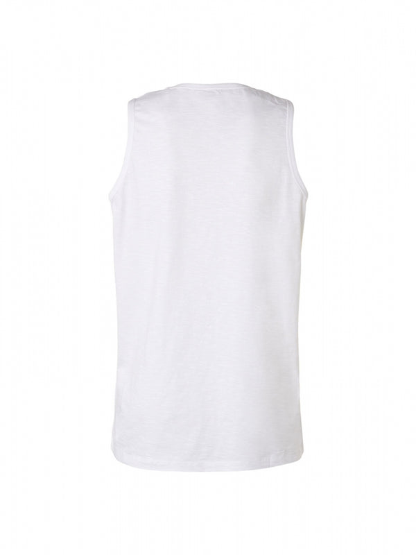 Singlet Garment Dyed Slub | White
