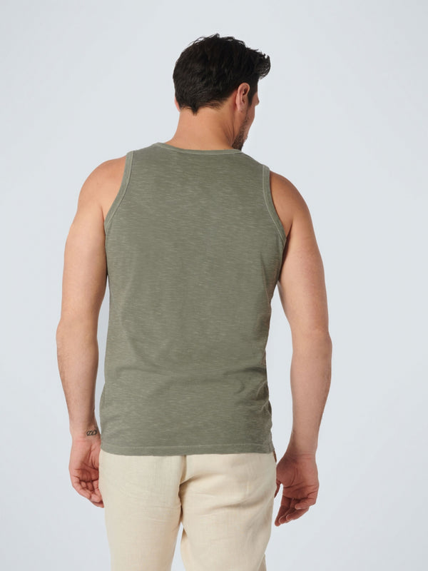 Singlet Garment Dyed Slub | Light Army