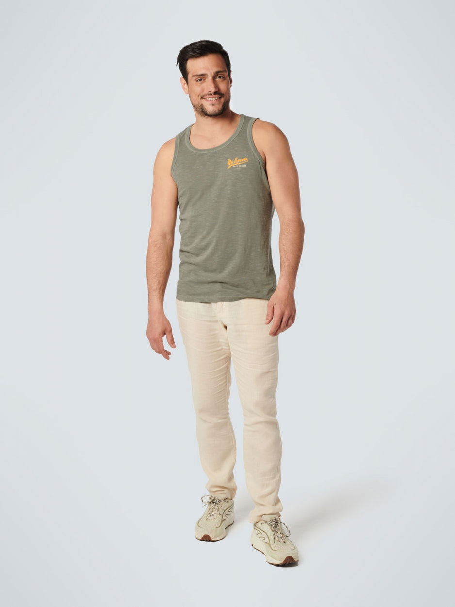 Singlet Garment Dyed Slub | Light Army