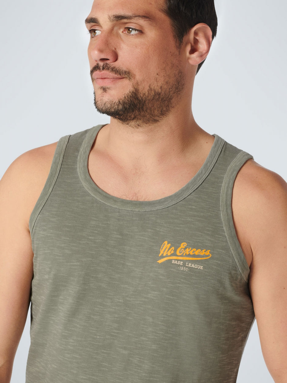 Singlet Garment Dyed Slub | Light Army