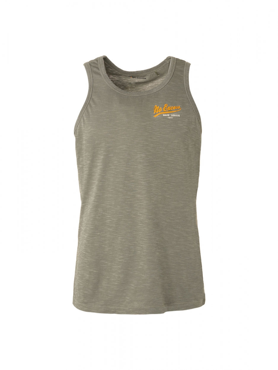 Singlet Garment Dyed Slub | Light Army