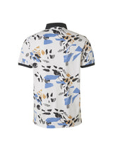Polo Pique Allover Printed | Washed Blue