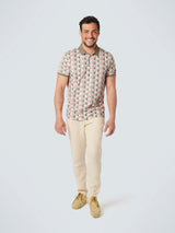 Polo Pique Allover Printed Stretch | Old Pink
