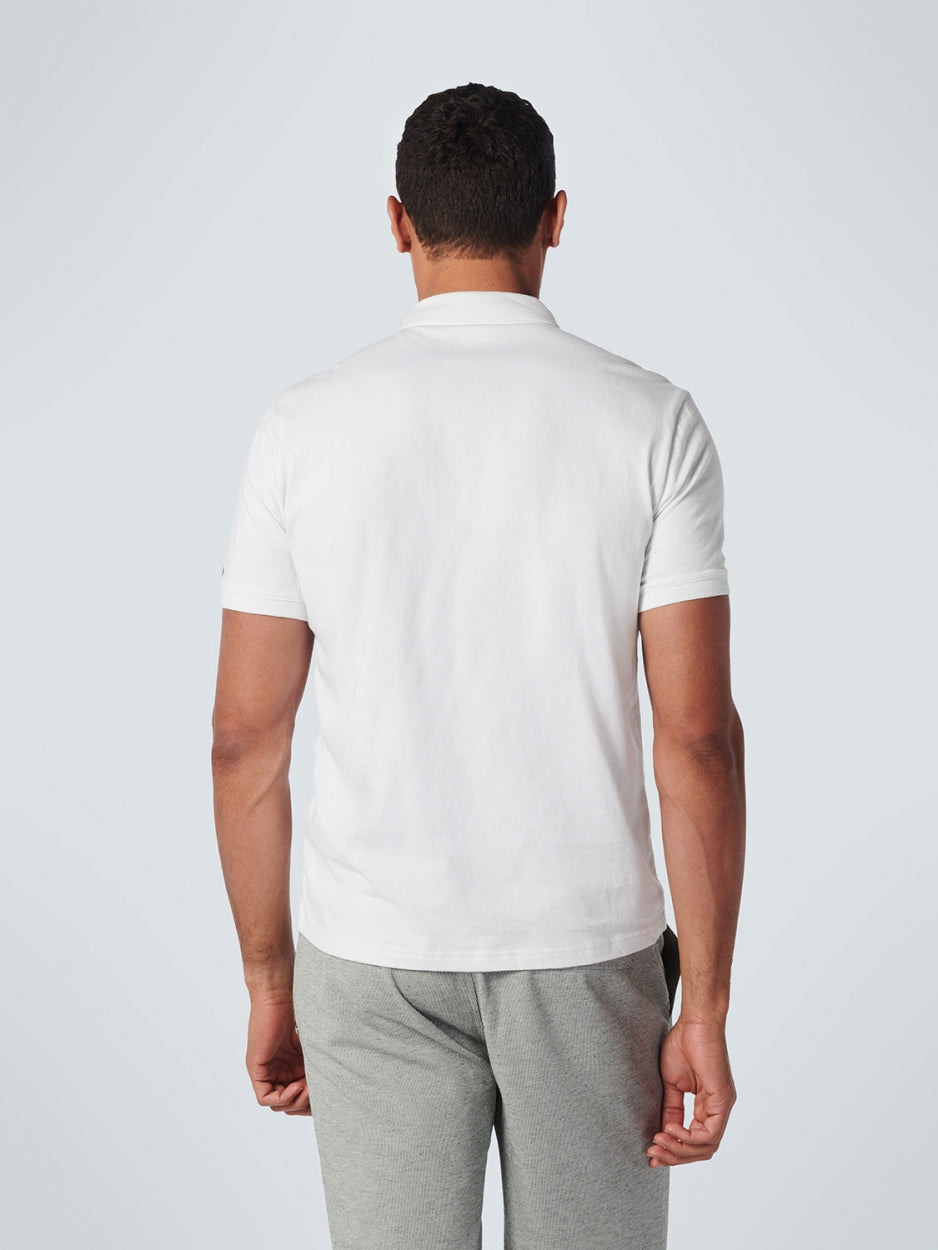 Polo Solid Jacquard With Jersey | White