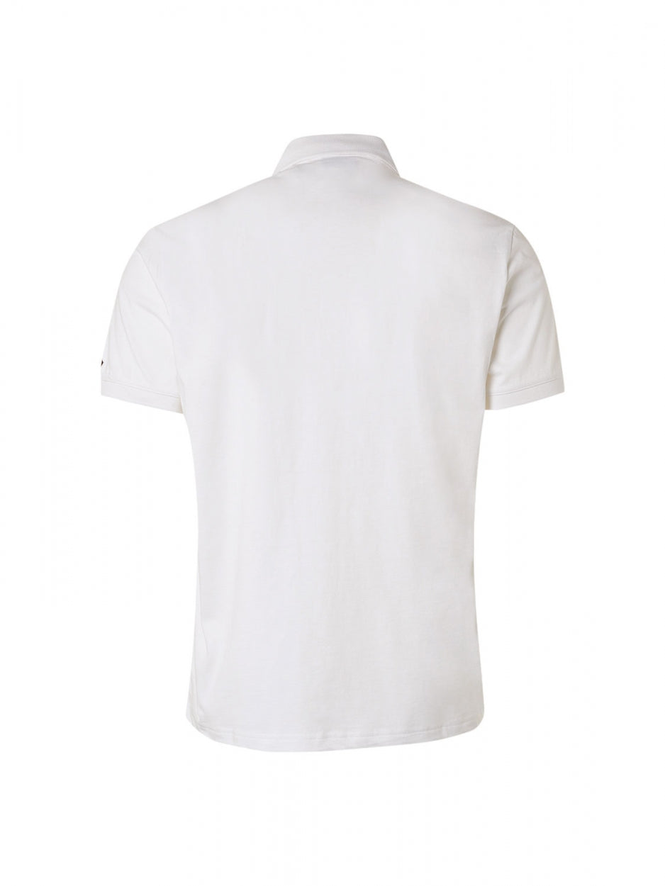 Polo Solid Jacquard With Jersey | White