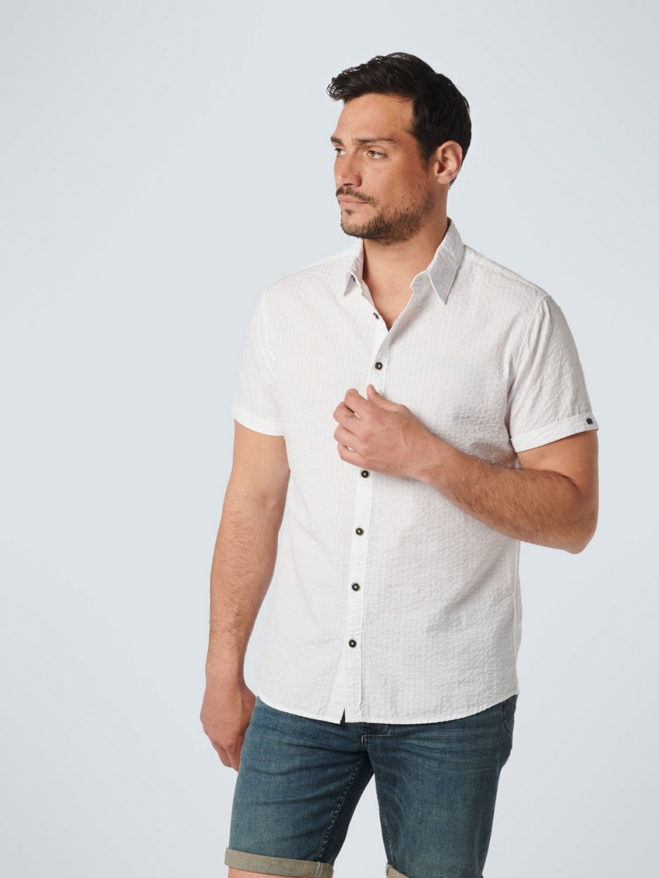 Shirt Short Sleeve Relief Stripe | White