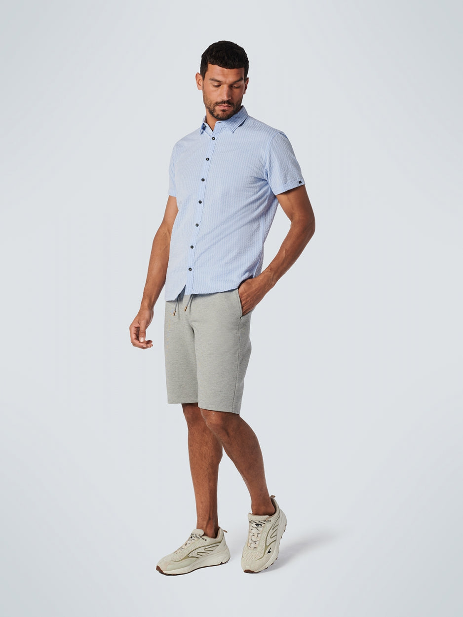 Shirt Short Sleeve Relief Stripe | Washed Blue