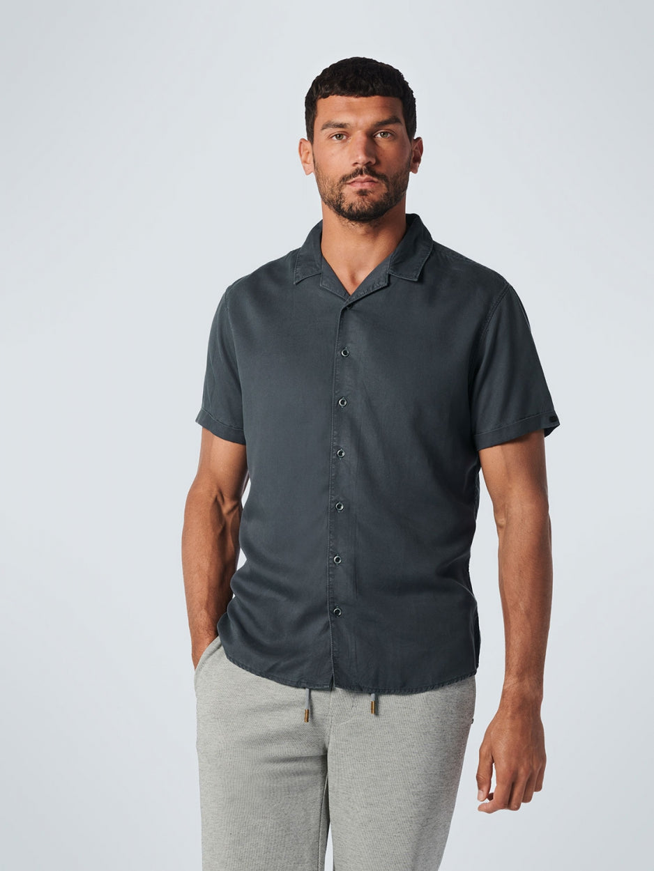 Shirt Short Sleeve Resort Collar Garment Dyed | Dark Night