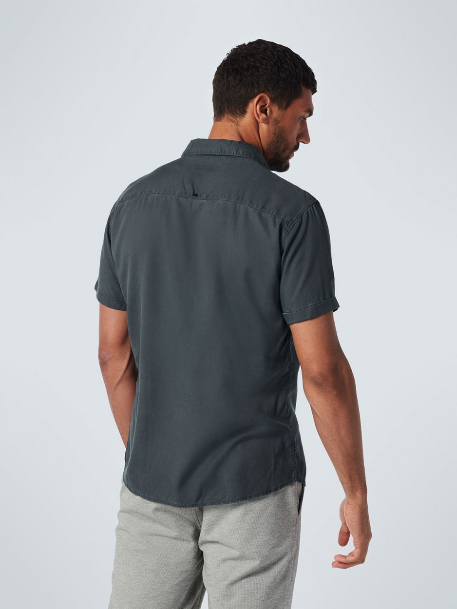Shirt Short Sleeve Resort Collar Garment Dyed | Dark Night