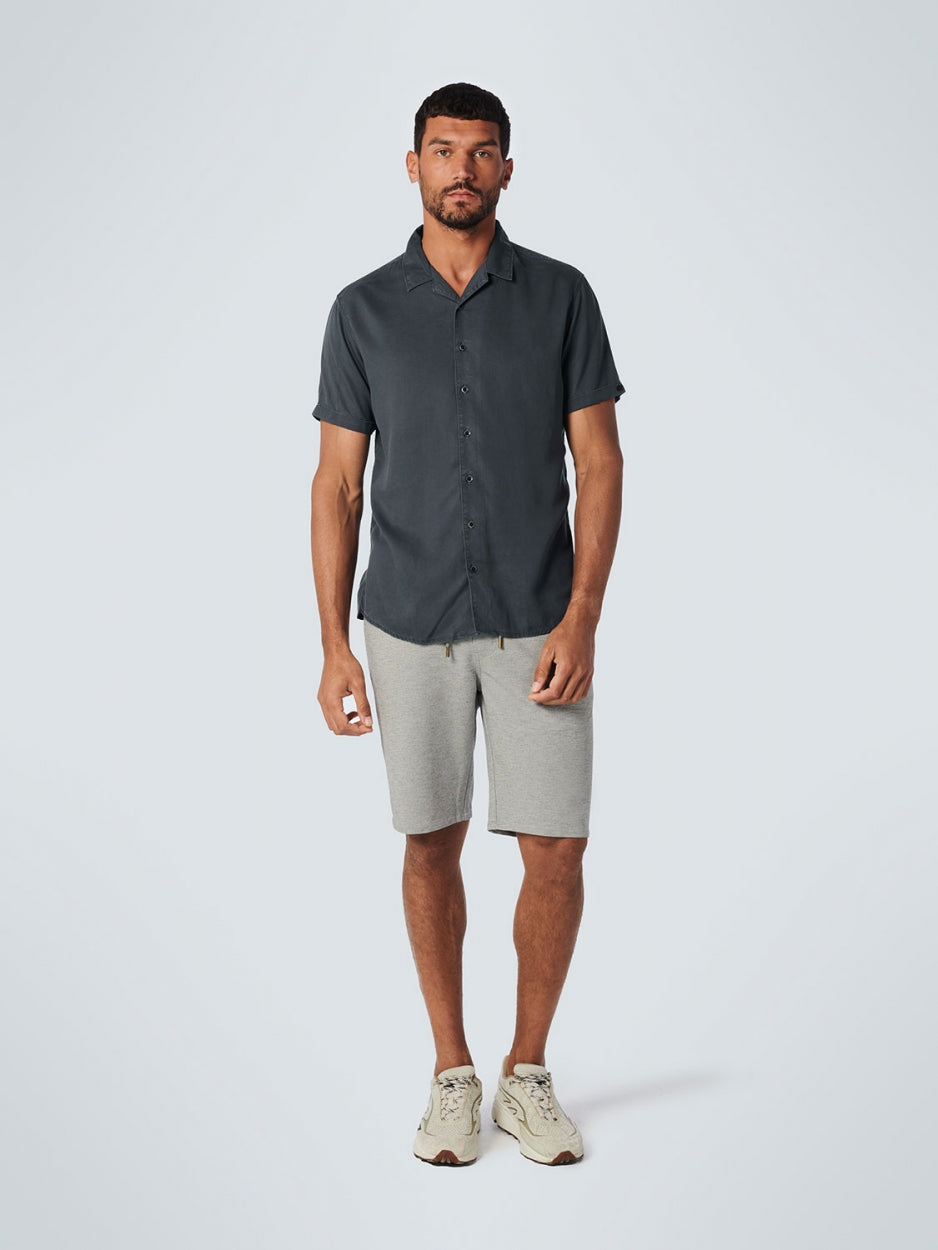 Shirt Short Sleeve Resort Collar Garment Dyed | Dark Night