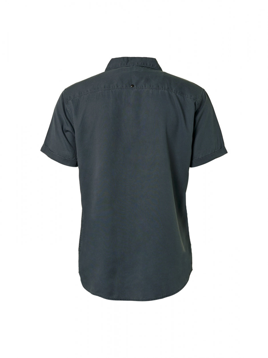 Shirt Short Sleeve Resort Collar Garment Dyed | Dark Night