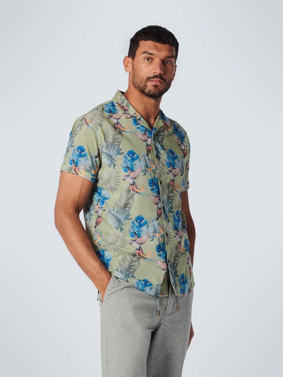Shirt Short Sleeve Allover Printed | Smoke