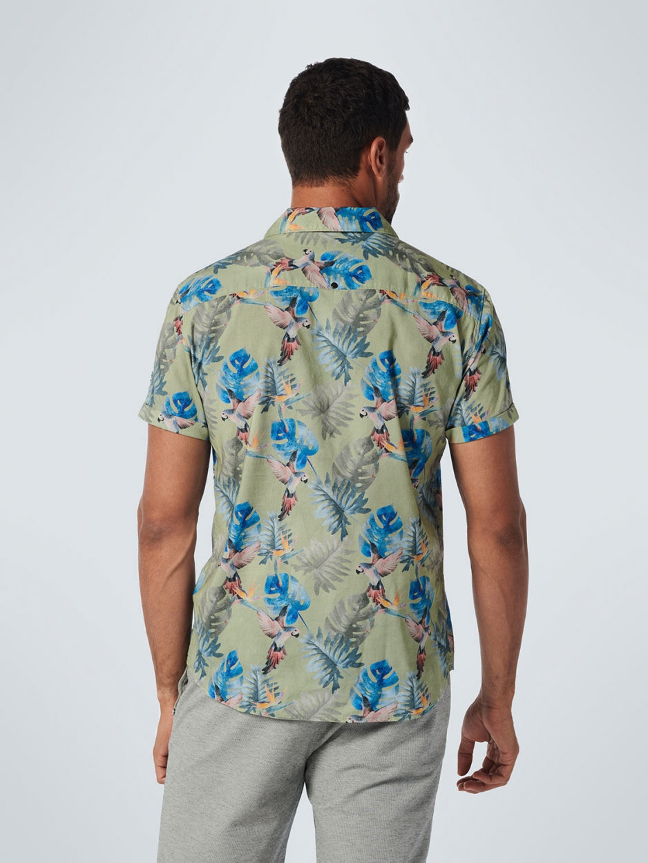 Shirt Short Sleeve Allover Printed | Smoke