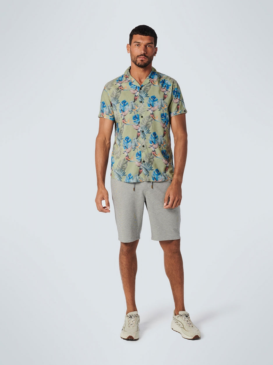 Shirt Short Sleeve Allover Printed | Smoke