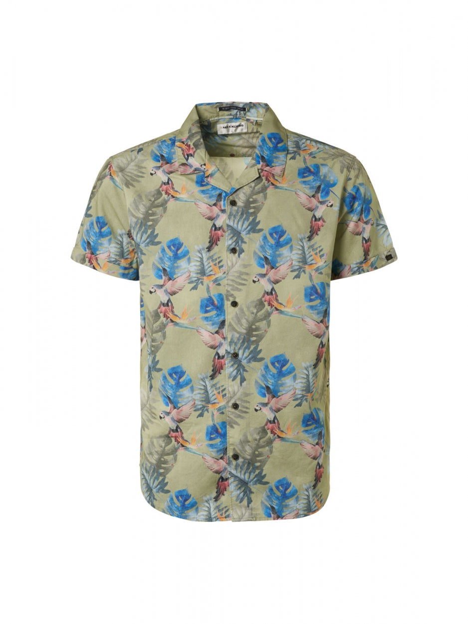 Shirt Short Sleeve Allover Printed | Smoke