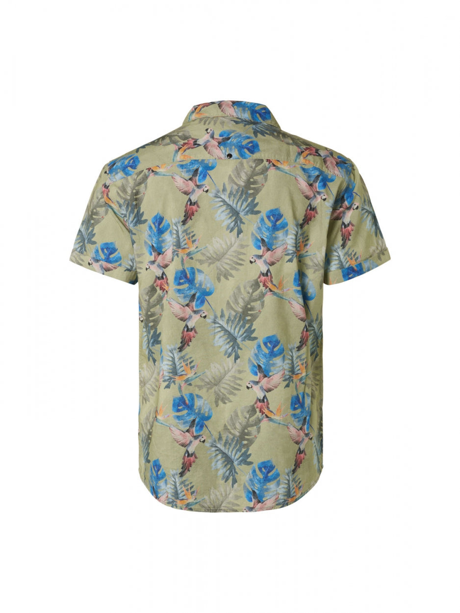 Shirt Short Sleeve Allover Printed | Smoke