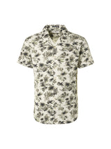 Shirt Short Sleeve Resort Collar Allover Printed | Light Army