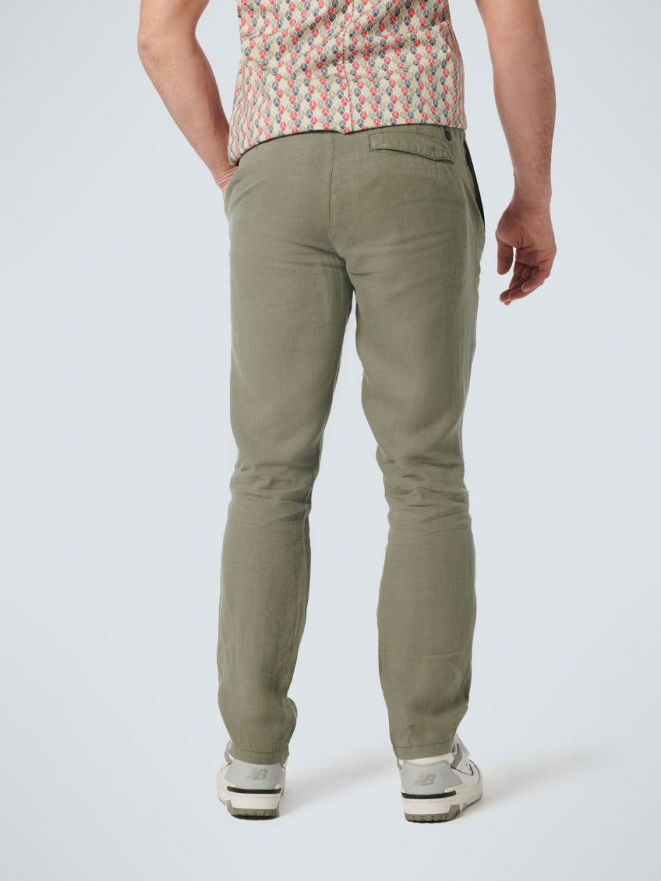 Pants Linen Garment Dyed | Light Army