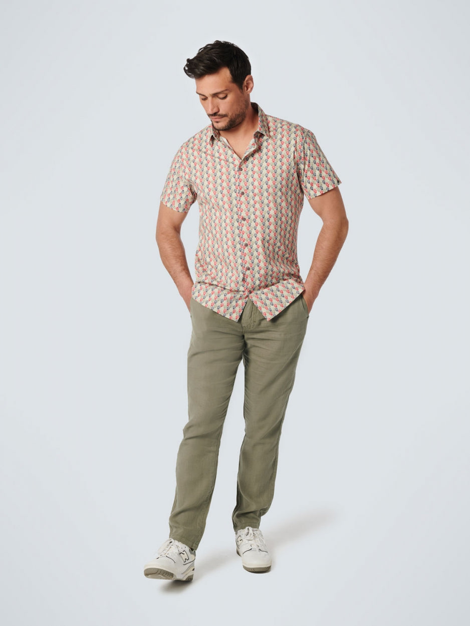 Pants Linen Garment Dyed | Light Army