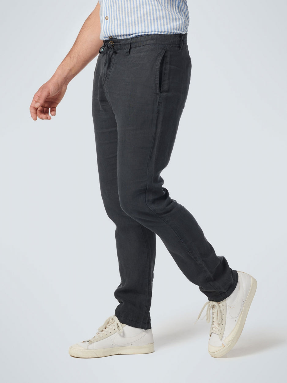 Pants Linen Garment Dyed | Dark Night